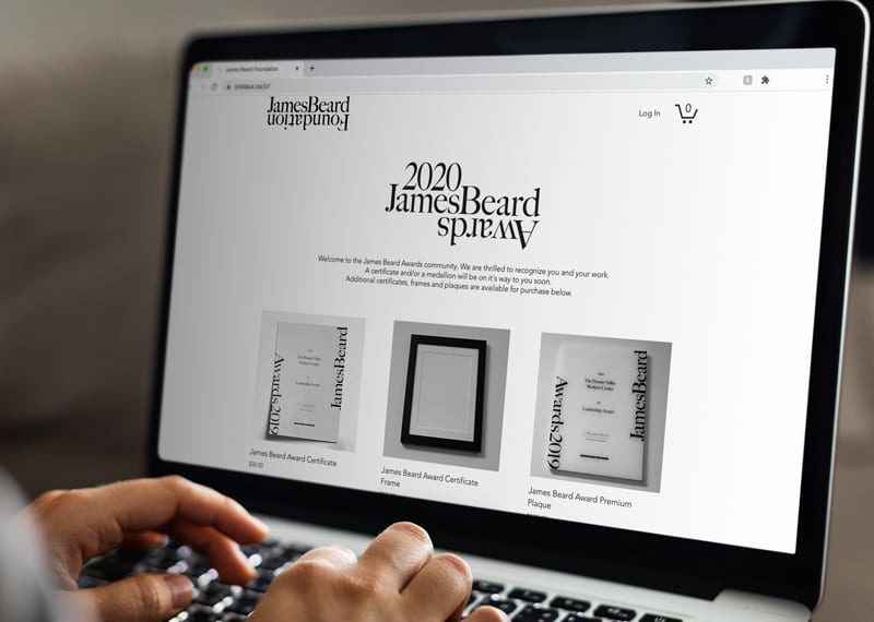 Microsite Mockup for James Beard Awards by Cristaux