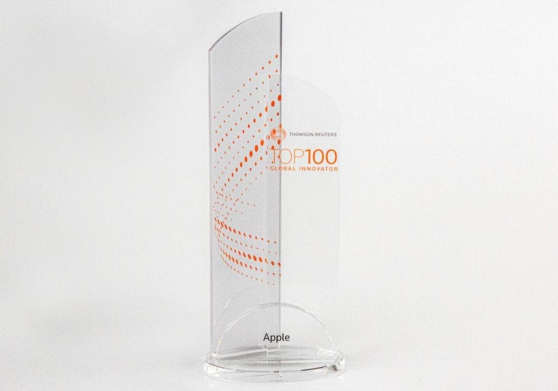 Crystal Award With Orange Details