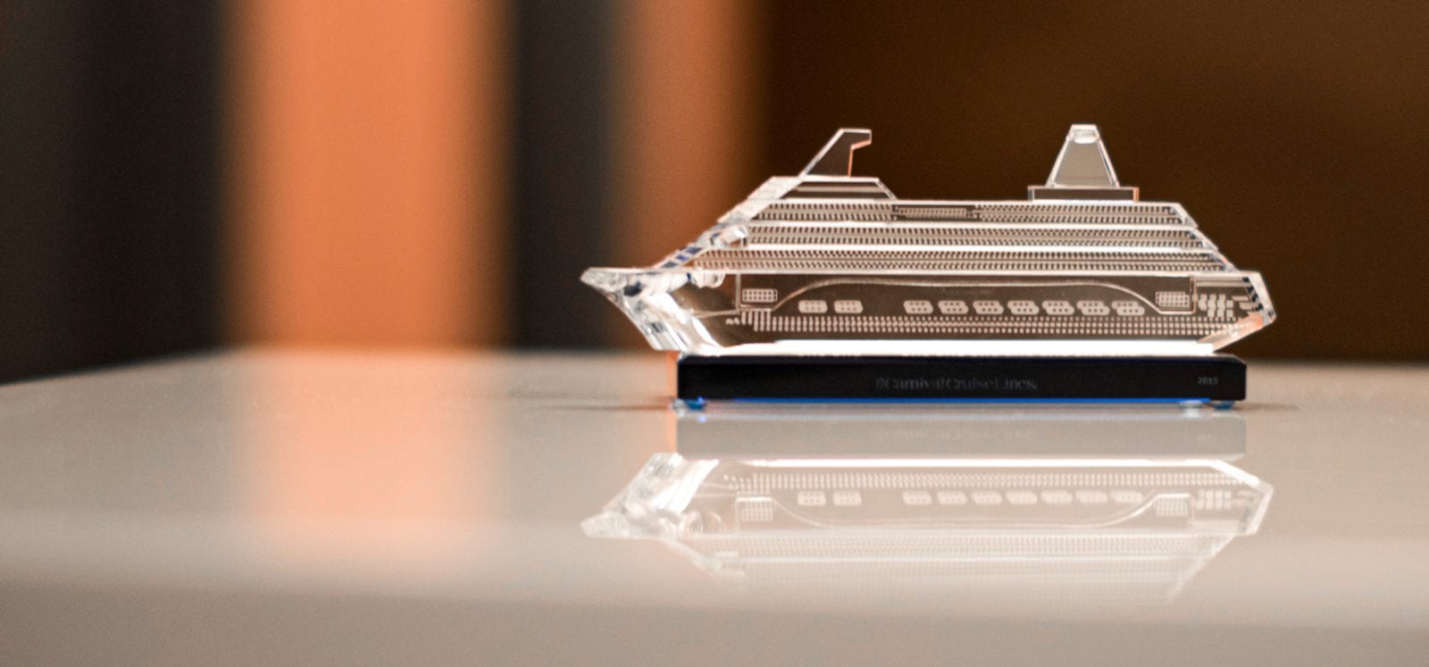 Promotional Recognition Crystal Cruise Ship Replica