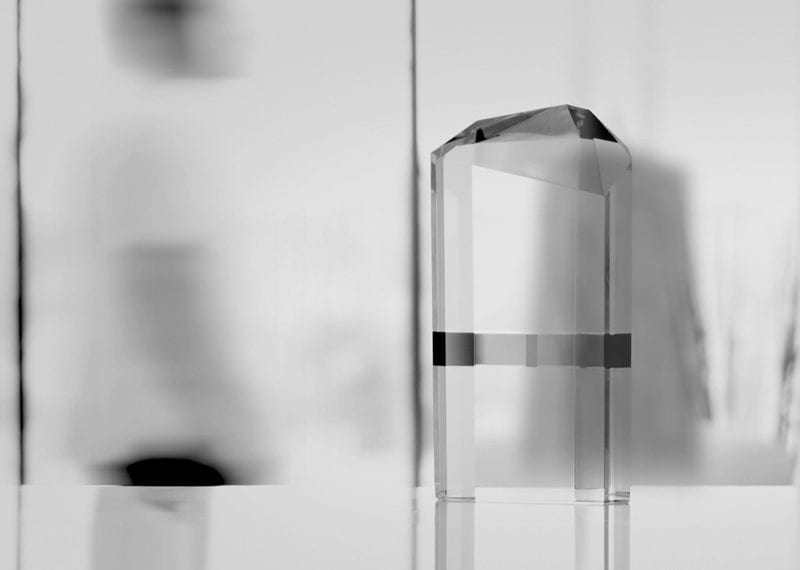 Custom Crystal Award By Cristaux Black And White