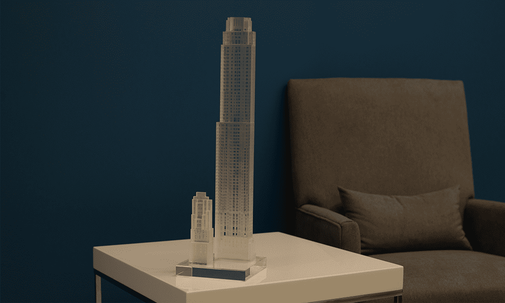 Four Foot Tall Optical Crystal Building Replica