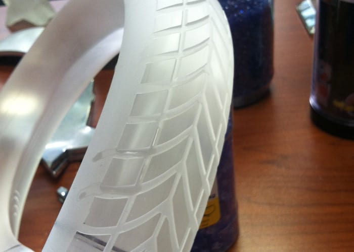 Etched Crystal Tire Replica 001