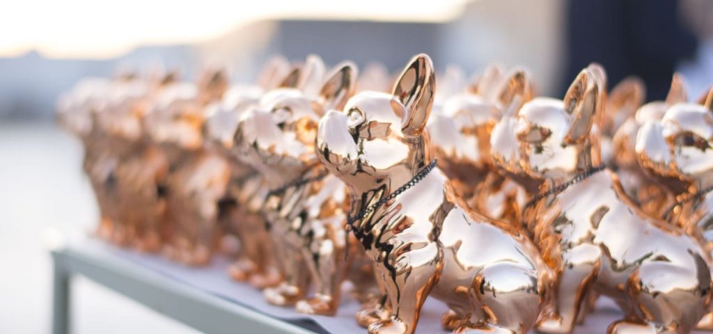 Gold French Bulldog Statues