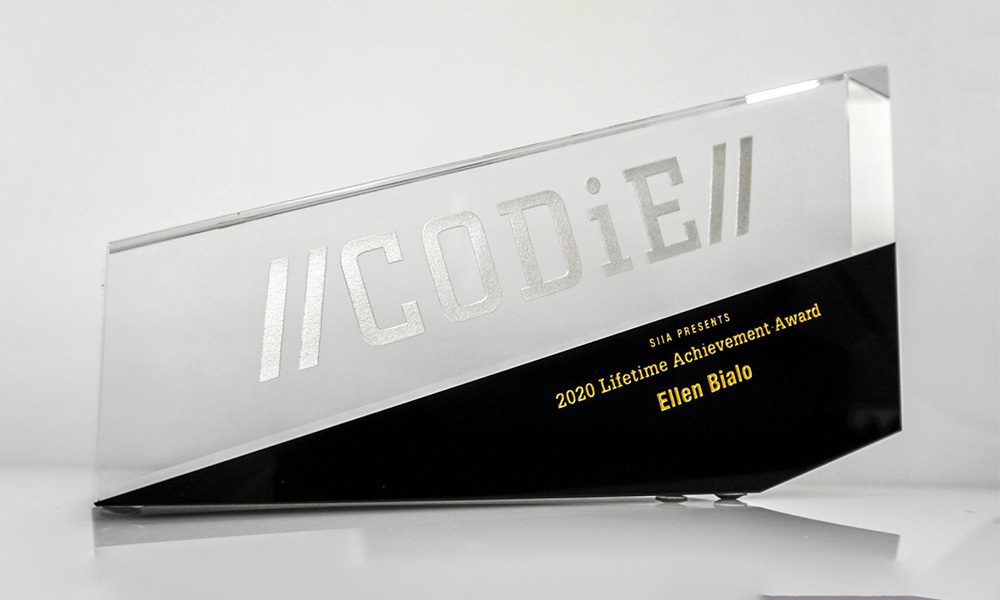 Black + Clear Crystal Branded Award