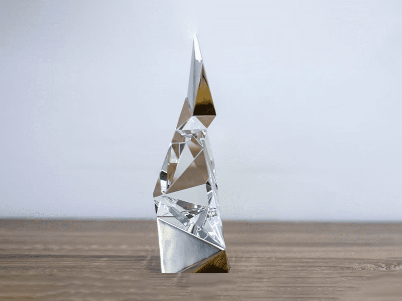 Geometric-Crystal-Obelisk-Aluminum-Base