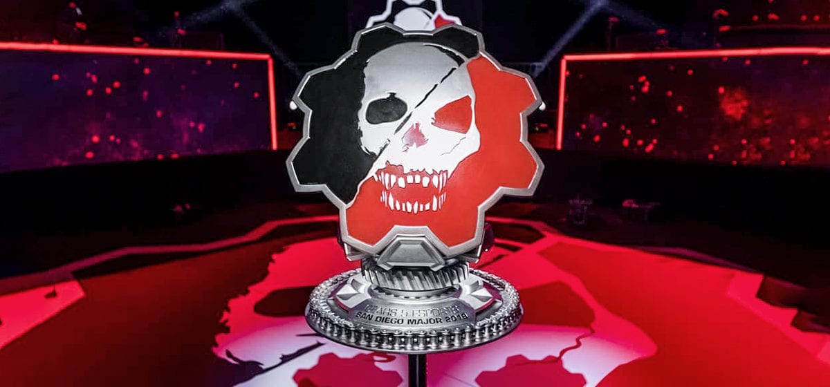 Black Red And Silver Trophy With Skull Decal