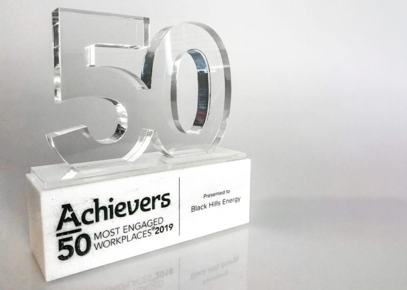 Custom Marble Crystal Number 50 Workplace Award 001