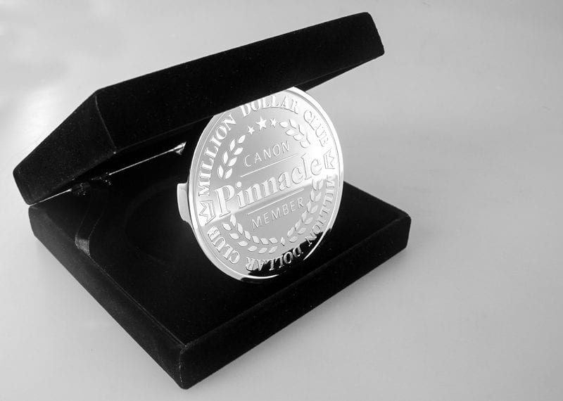 Canon Million Dollar Club Silver Medallion Presentation Box 002