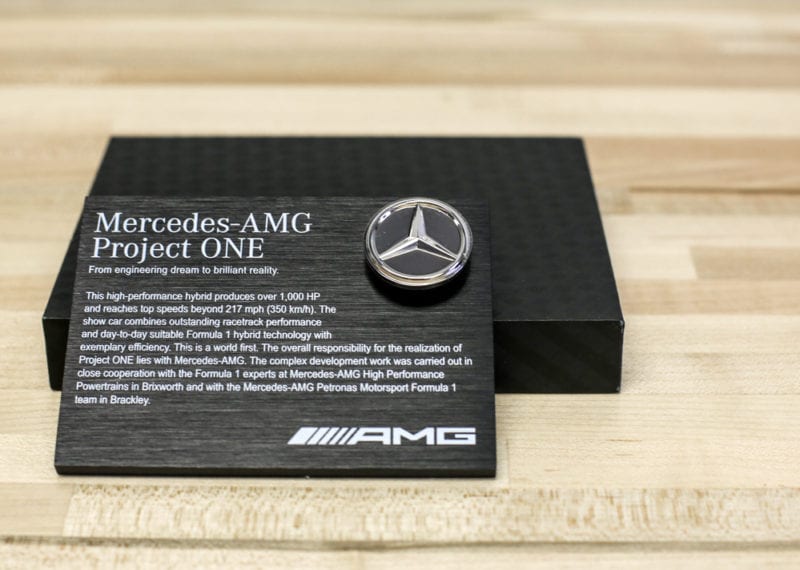 Corporate Awards Black Metal Mercedes Project Recognition Pin