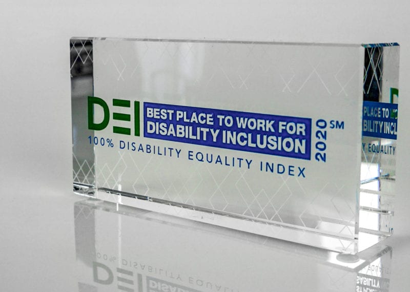 Corporate Diversity Awards Equality Index Crystal Etch Paint