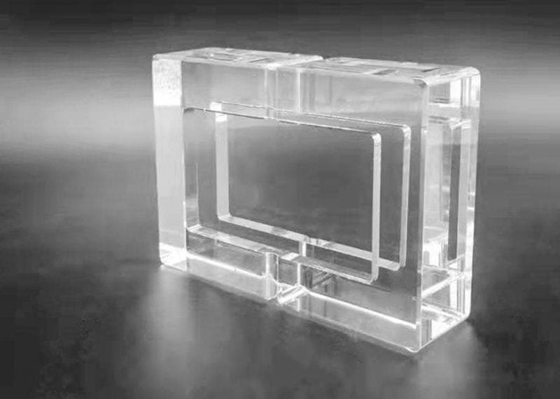 Crystal Soap Bar Replica Sand Etch 002