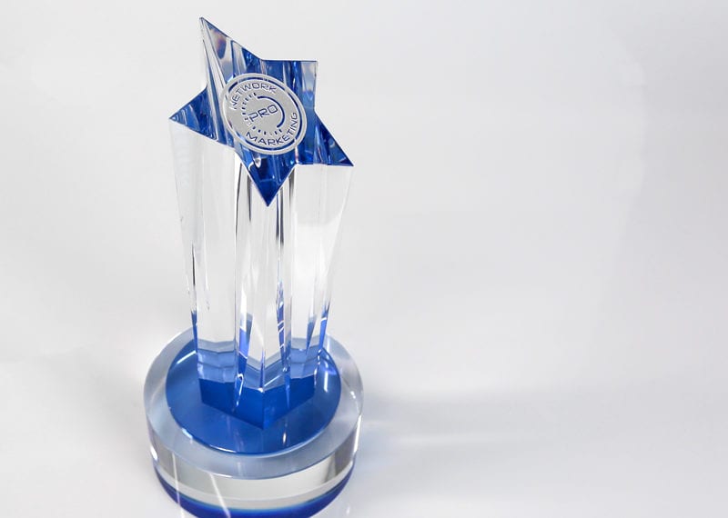 Crystal Star Statue Blue Silver Paint 002
