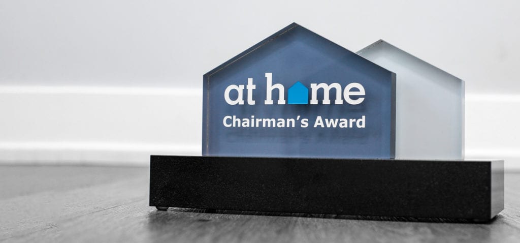 Marble Base House Shape Crystal Chairman Award