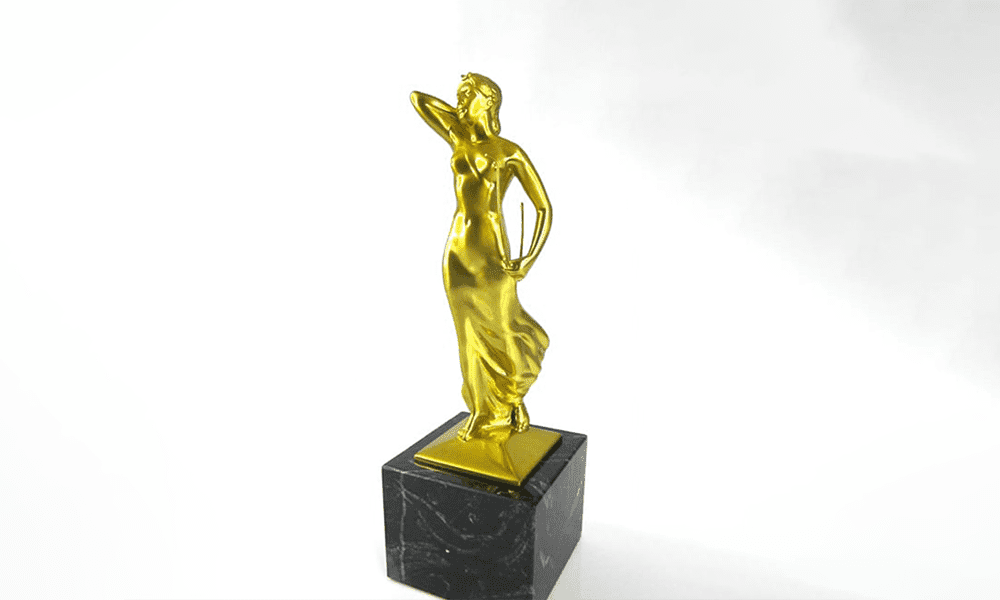 Zinc Alloy Gold Coated Statue