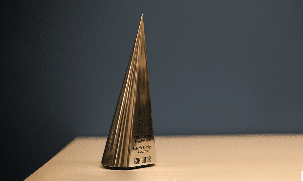Cone Shaped Metal Award