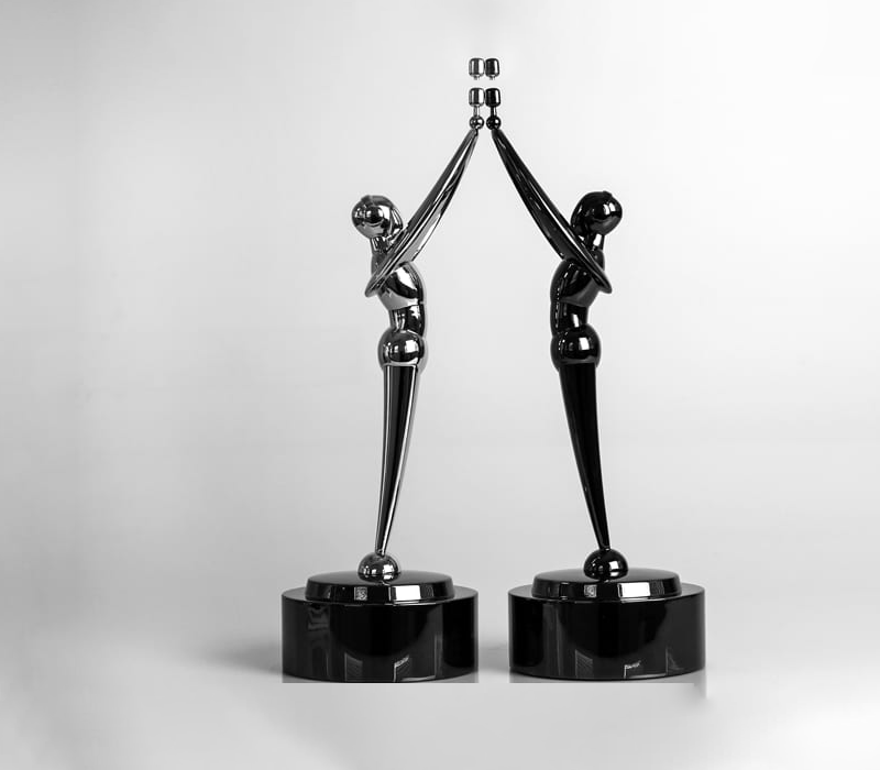 Elegant Metal Statue Award