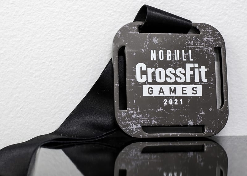 Metal Screen Print Medallion With Ribbon CrossFit Games