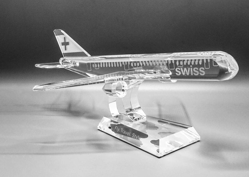Crystal Swiss Air airplane product replica
