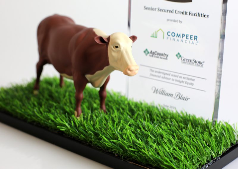 3D print cow on artificial grass base