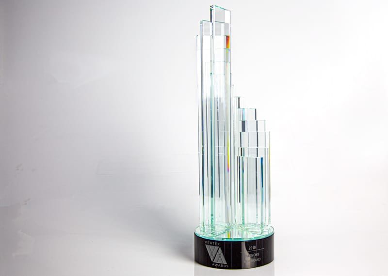 glass panel trophy