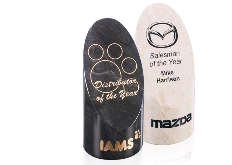 Stone and marble trophies with personalization