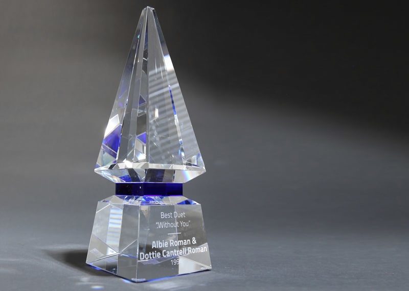 glass obelisk tower award