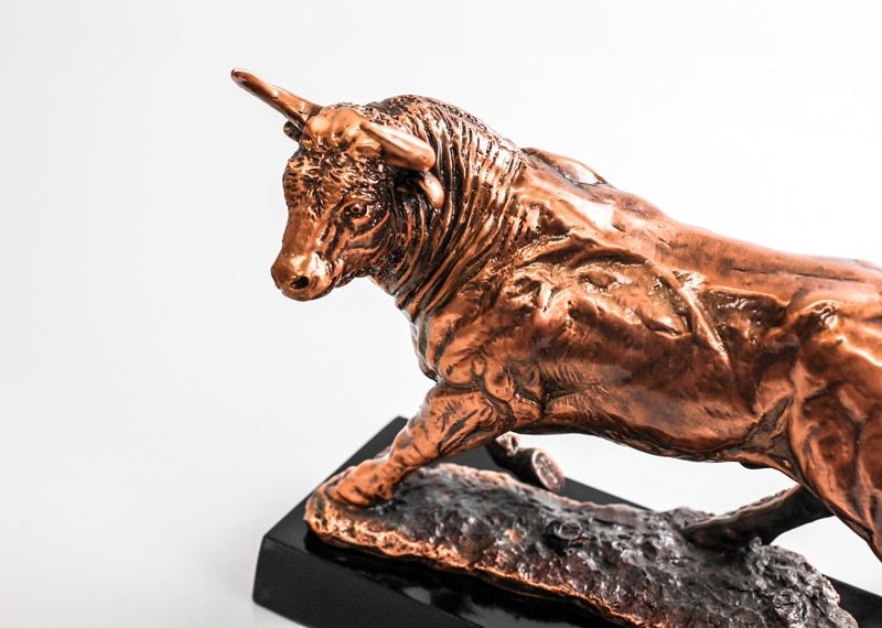 bronze resin buffalo statue