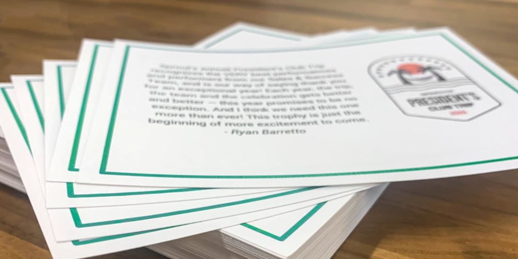 Employee thank you notes printed