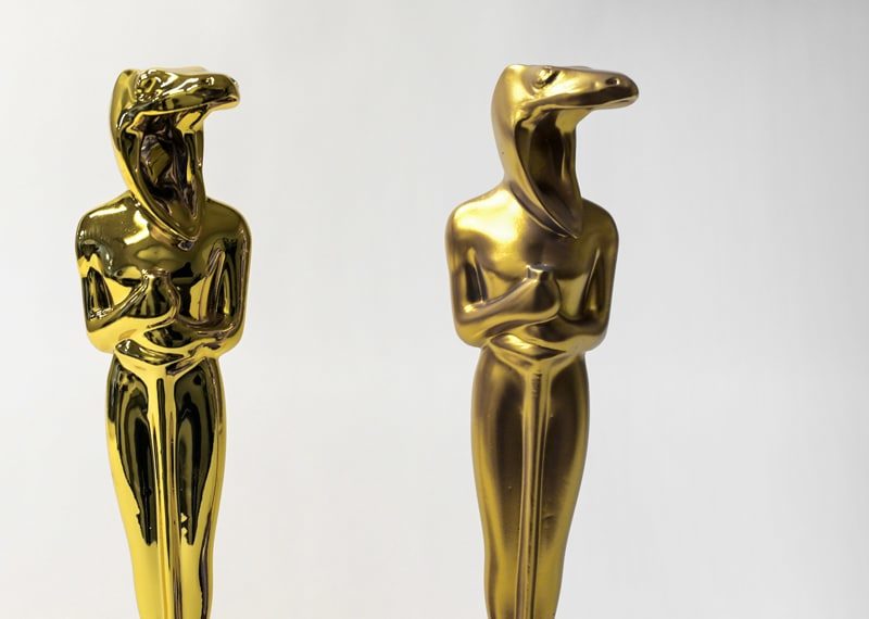 Serpant sculpture award gold