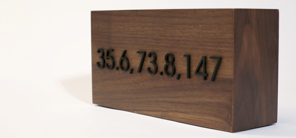 Warner Media Wood Block Metal Numbers Gift