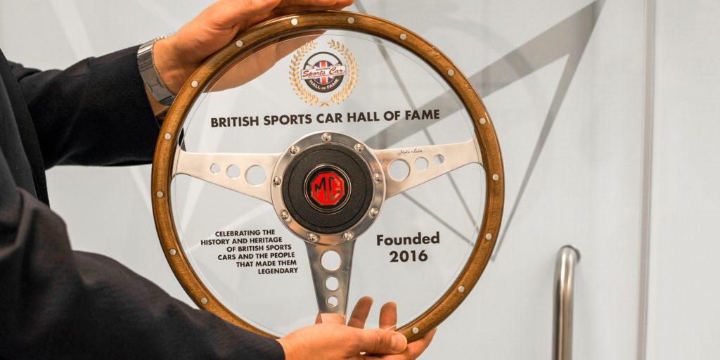 MG steering wheel as a plaque
