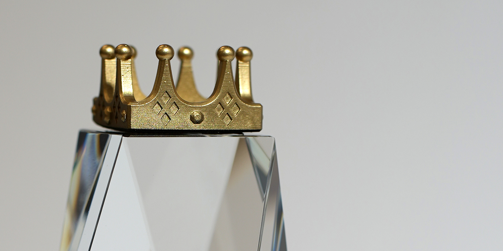 3d print crown replica crystal award