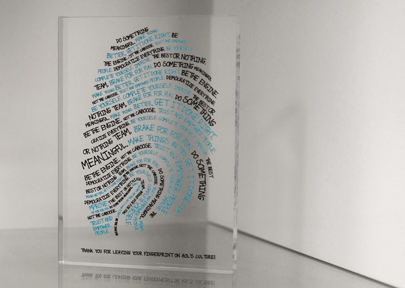 Acrylic thumbprint design personal message
