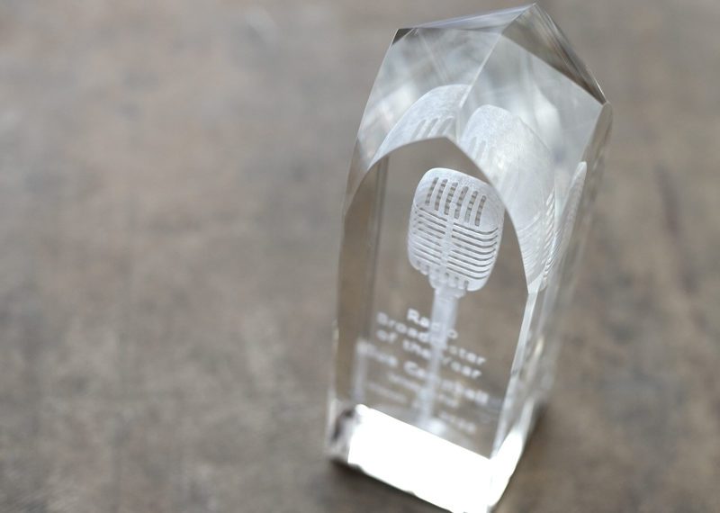 Broadcaster Of The Year Crystal 3D Laser Microphone 03