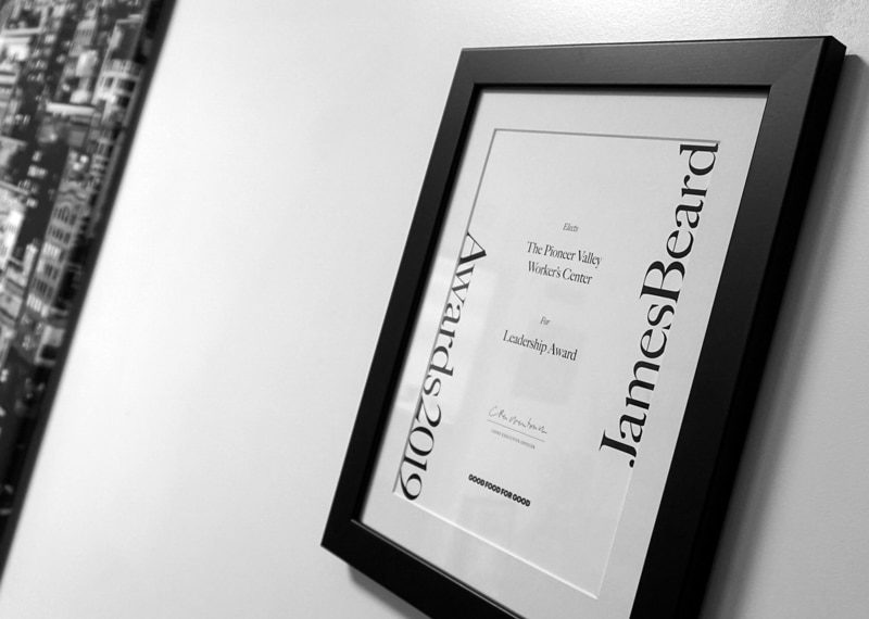 James Beard Awards Certificate Frame Chef Food Industry