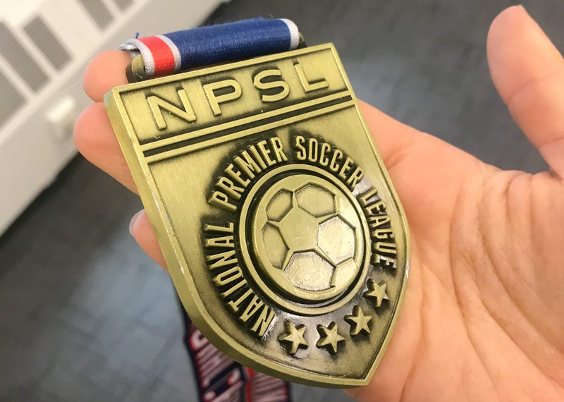 NPSL Soccer Medal Gold Silver Sport 02