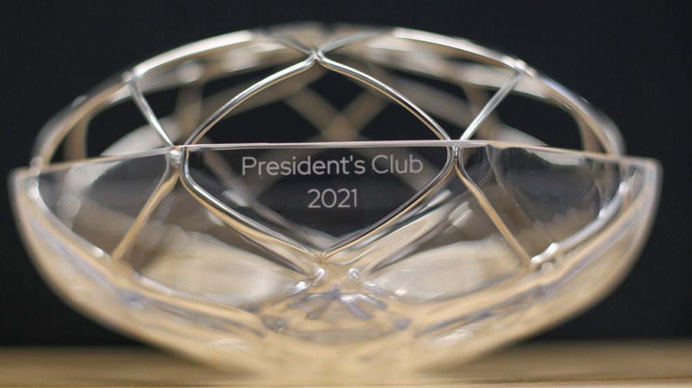 President’s Club Crystal Vase