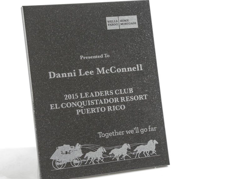 Wells Fargo Granite Stone Plaque 02