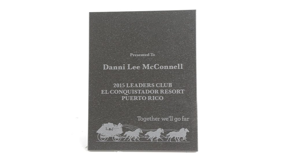 Stone Sales Award Plaque