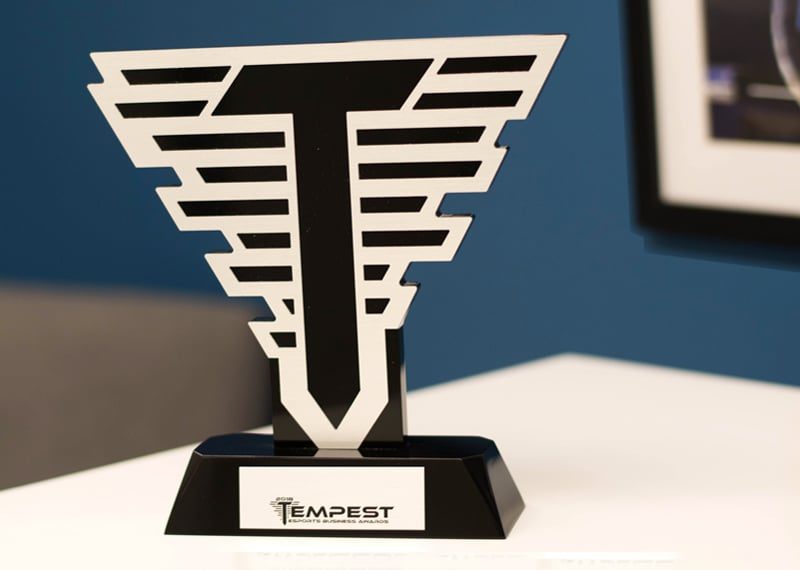 Tempest Esports gaming trophy